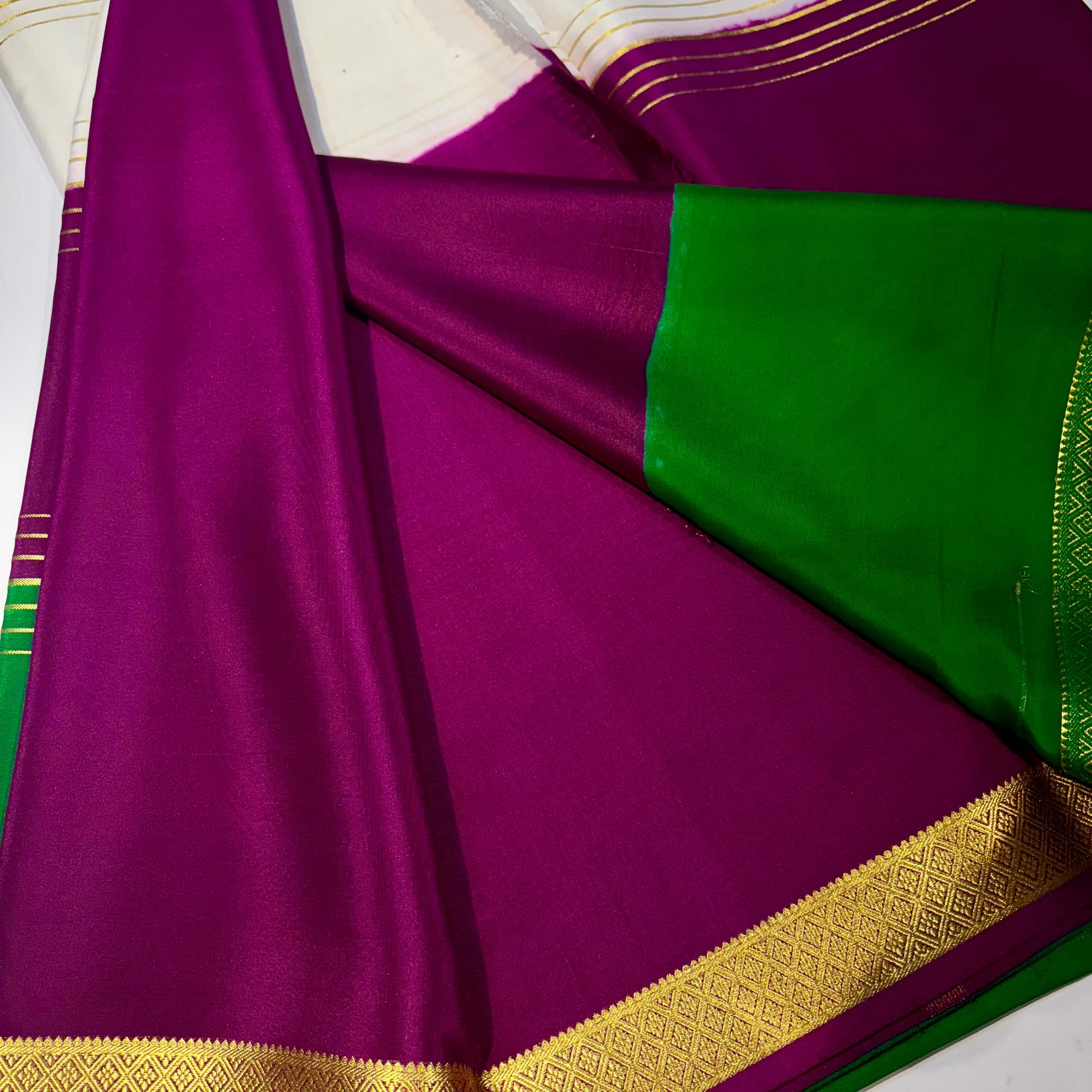 3D Mysore Silk Saree 