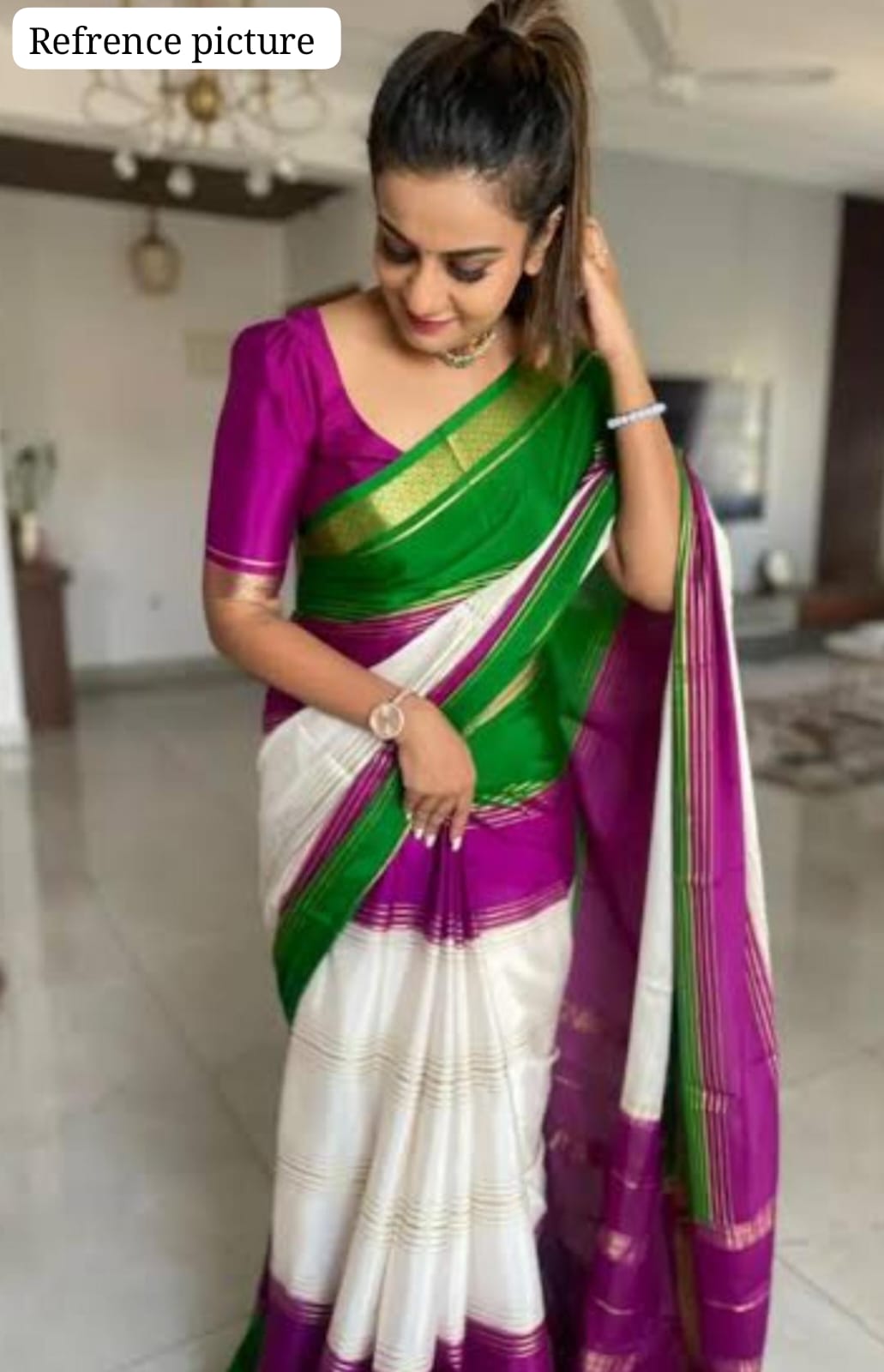 3D Mysore Silk Saree 