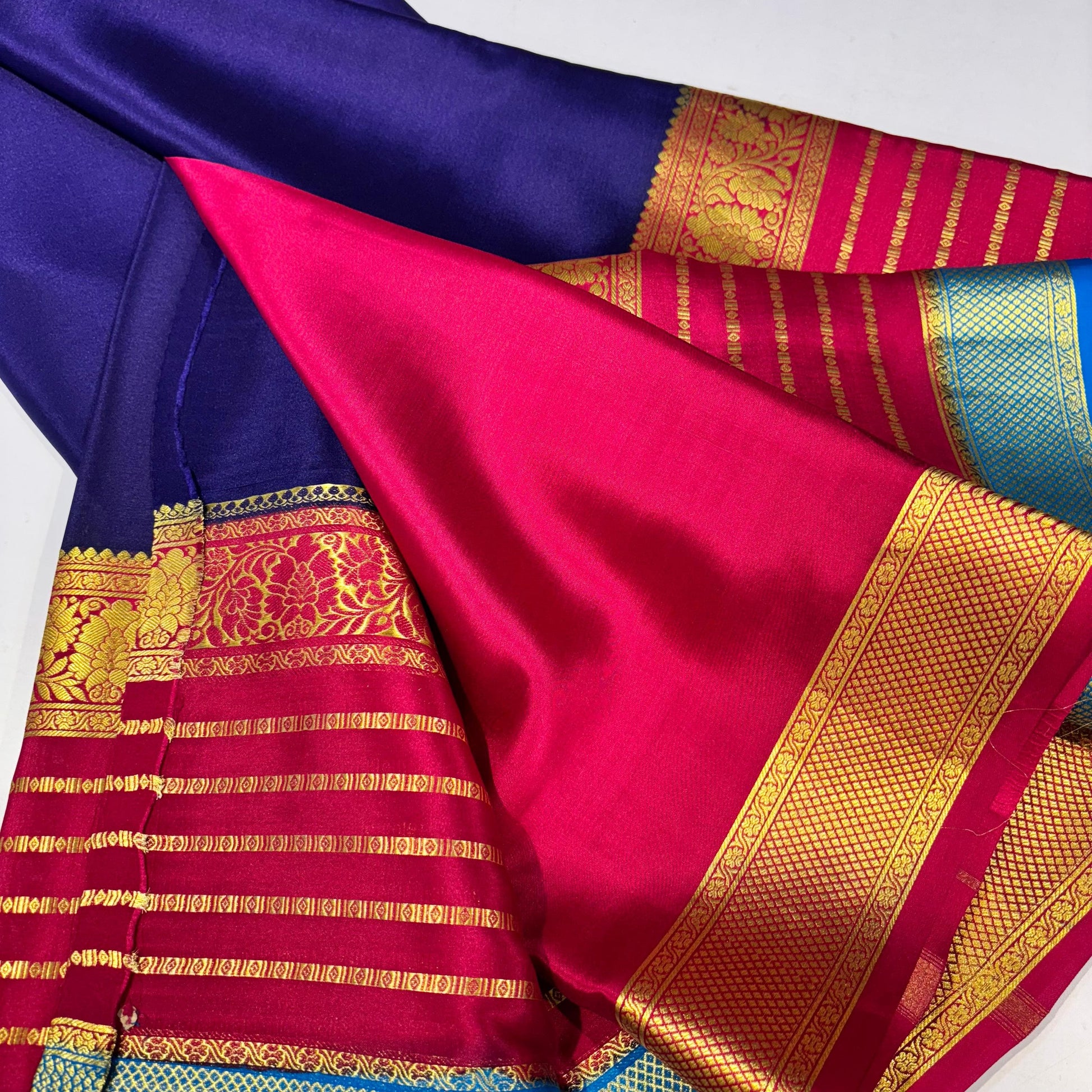 3D Contrast Mysore Silk Saree