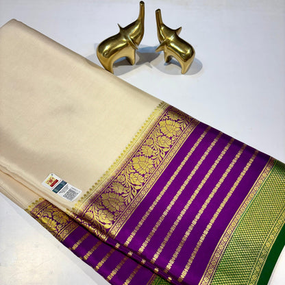 3D Contrast Mysore Silk Saree