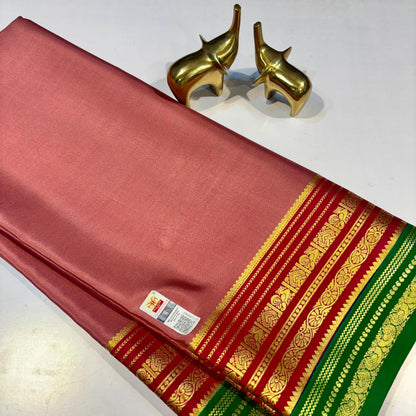 3D Contrast Pure Mysore Silk Saree