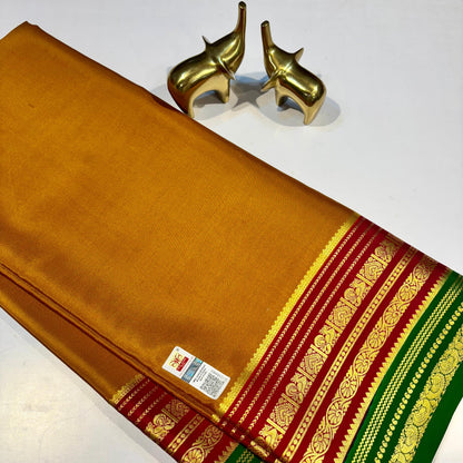 3D Contrast Pure Mysore Silk Saree