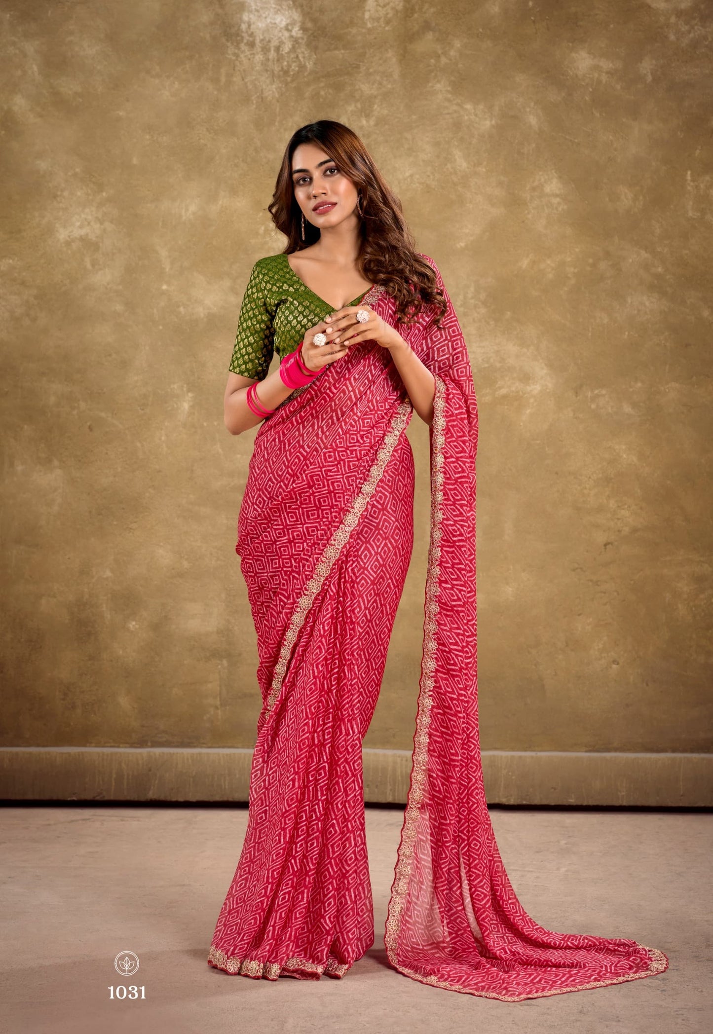 Pure Chiffon Lehariya Saree