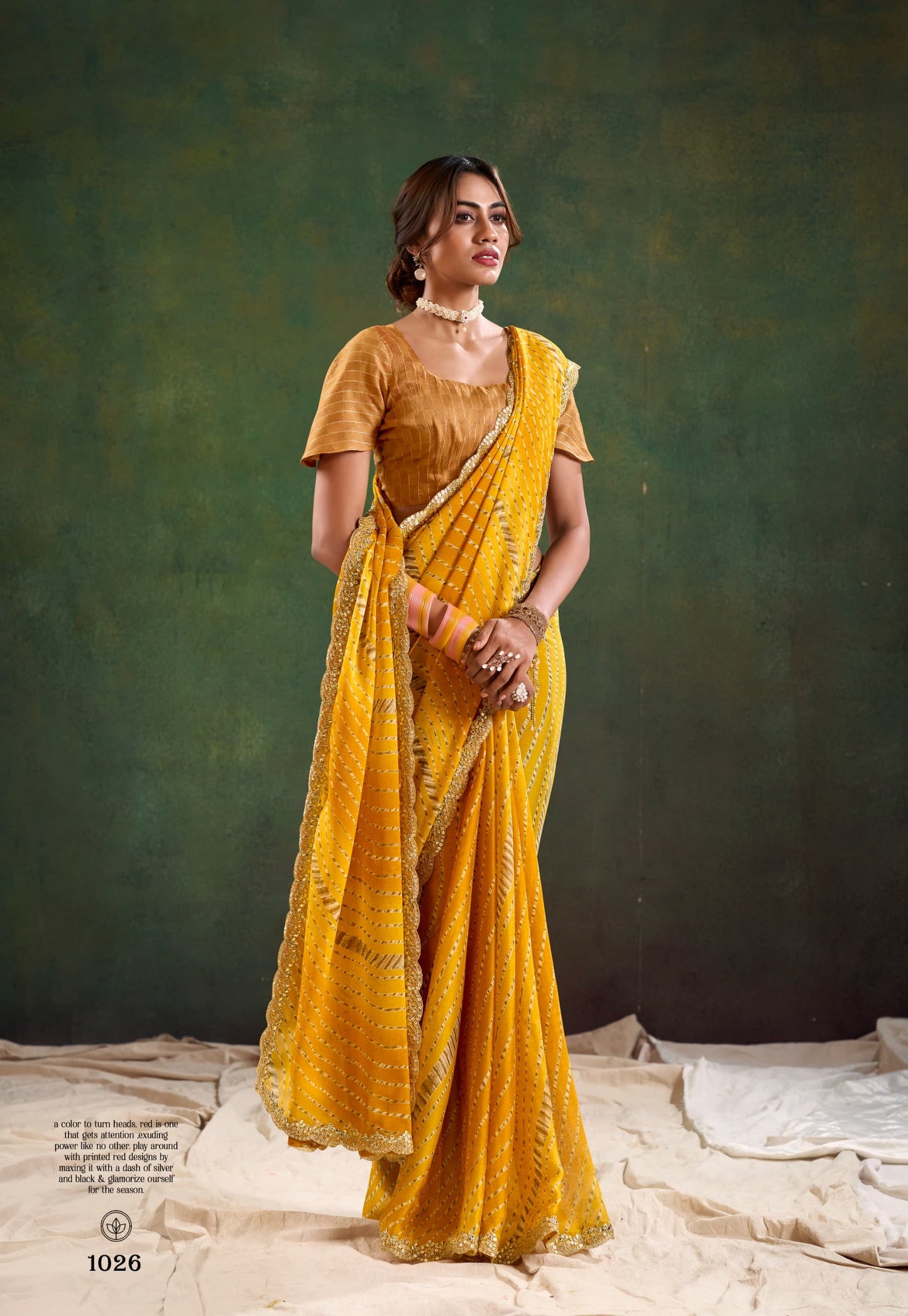 Pure Chiffon Lehariya Saree