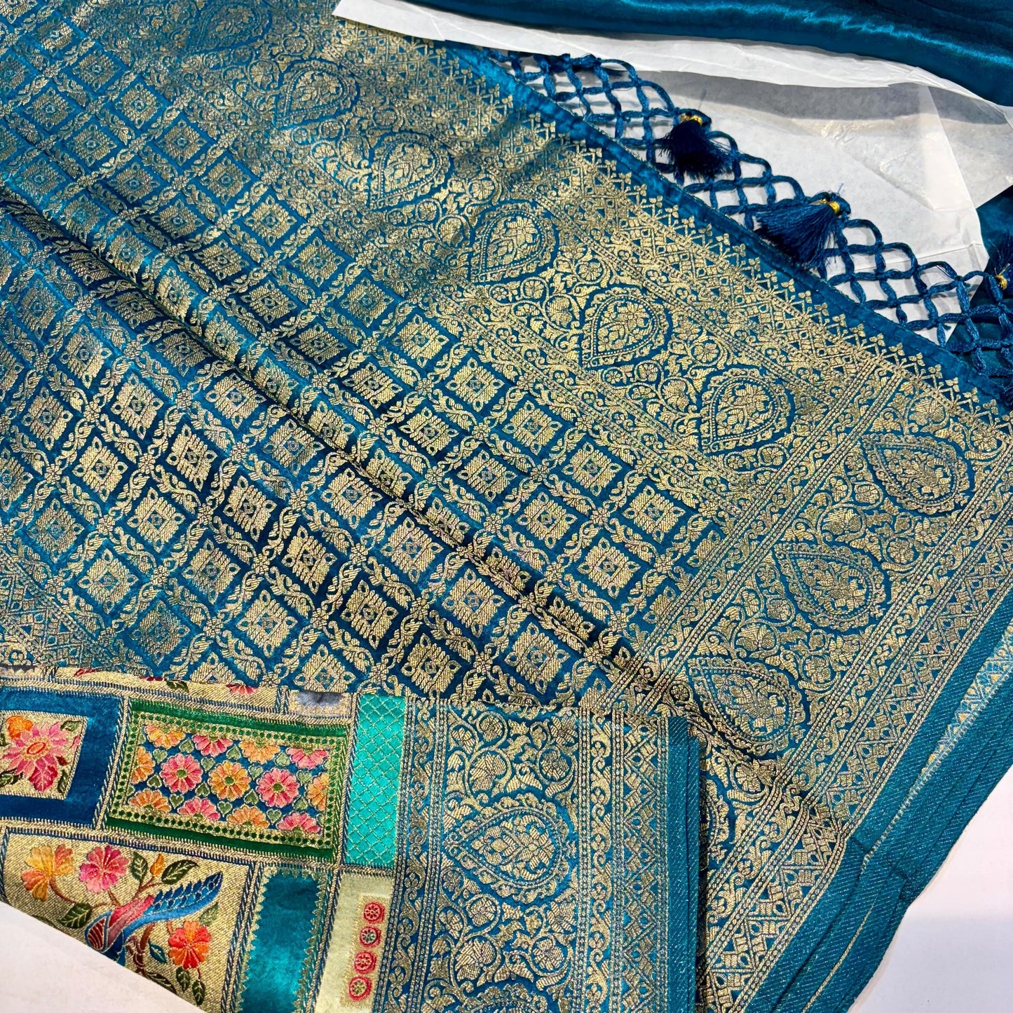 Banarasi Crepe Rangkat Saree | Designer Zari