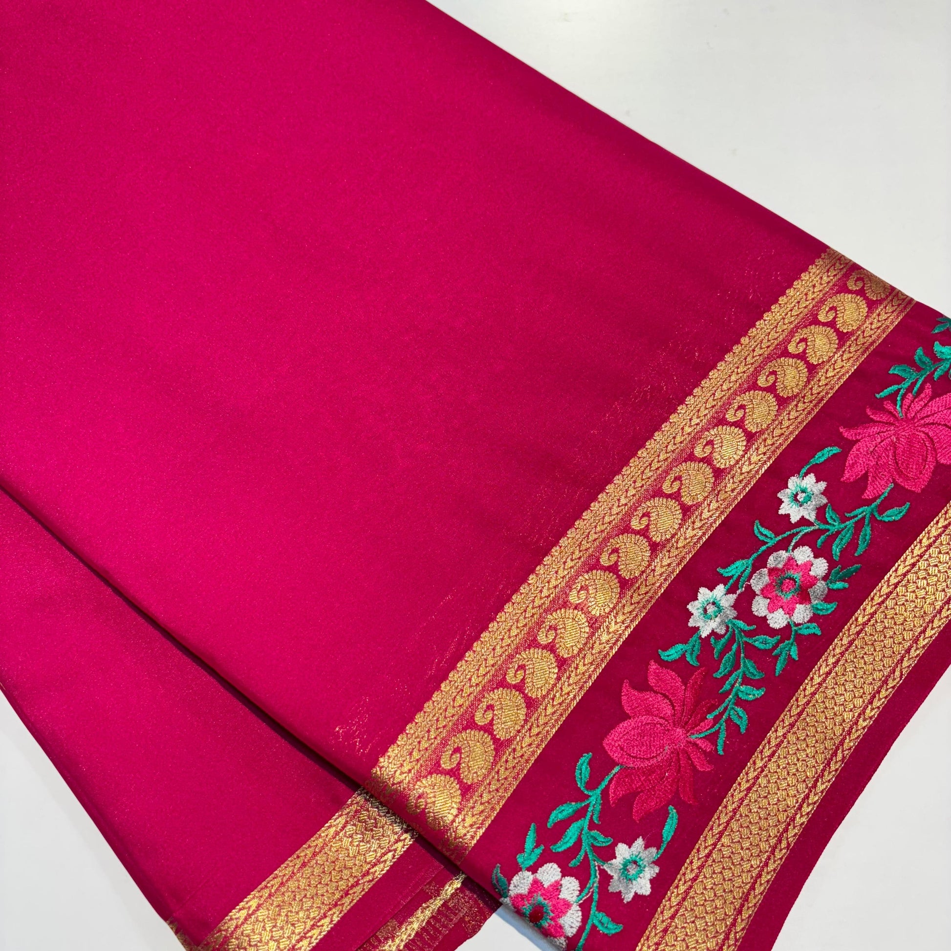 Semi Mysore Crepe Saree