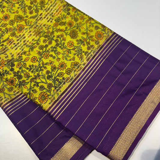 Semi Mysore Silk Printed Saree