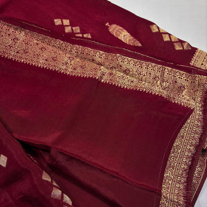 Banarasi Crepe Silk Saree | Designer Zari