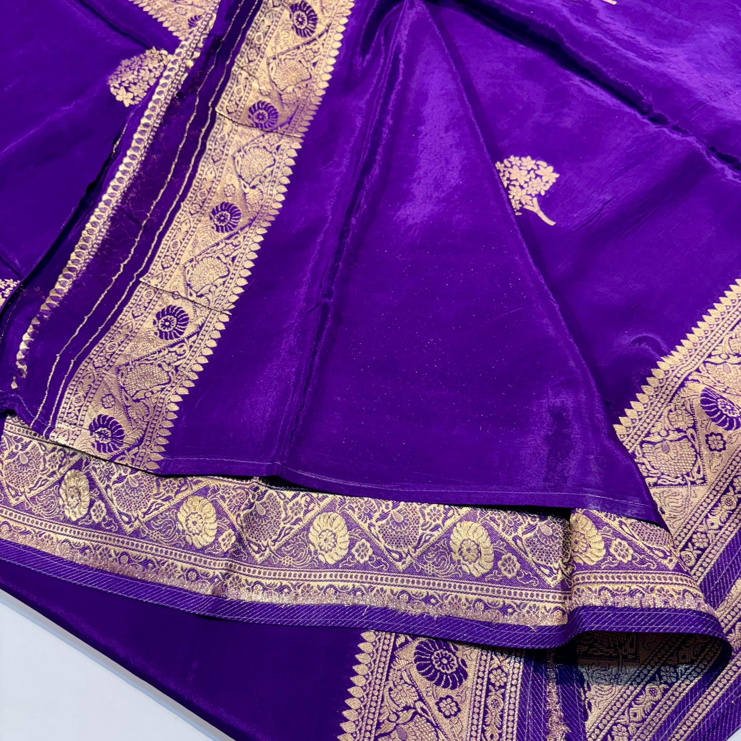 Banarasi Crepe Silk Saree | Designer Zari