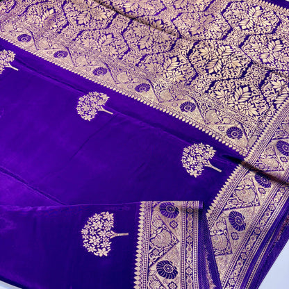 Banarasi Crepe Silk Saree | Designer Zari