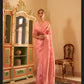Soft Silk Copper Weaving Zari Saree W/ Rich Pallu