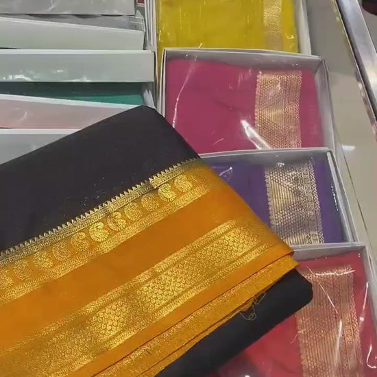 Semi Mysore Crepe Saree