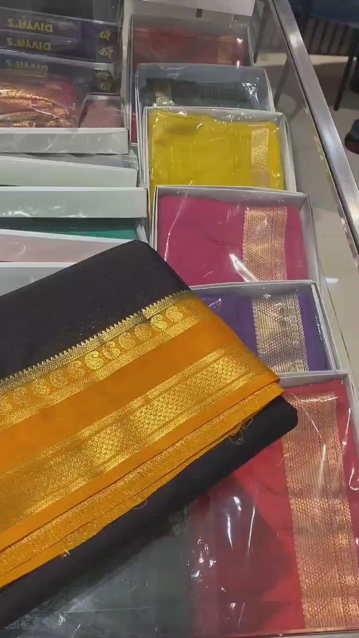 Semi Mysore Crepe Saree