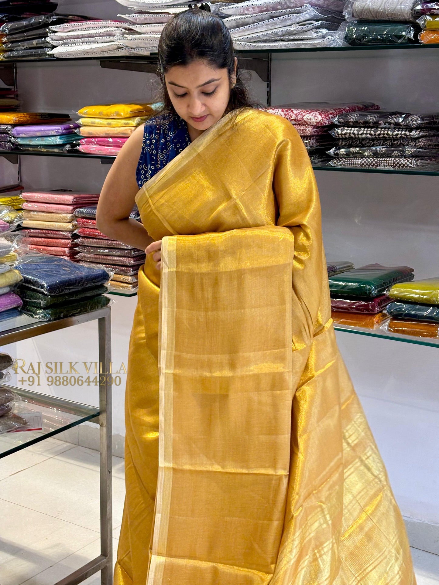 Linen Gold Soft Saree