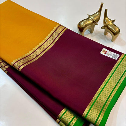 Pure Mysore Silk Saree | 120 grams | KSIC grade silk