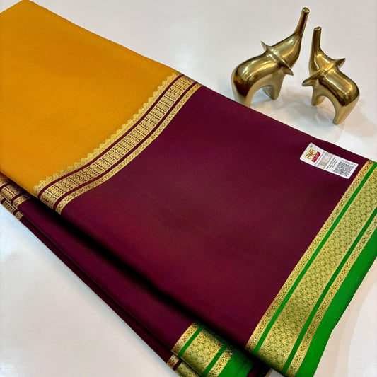 Pure Mysore Silk Saree | 120 grams | KSIC grade silk
