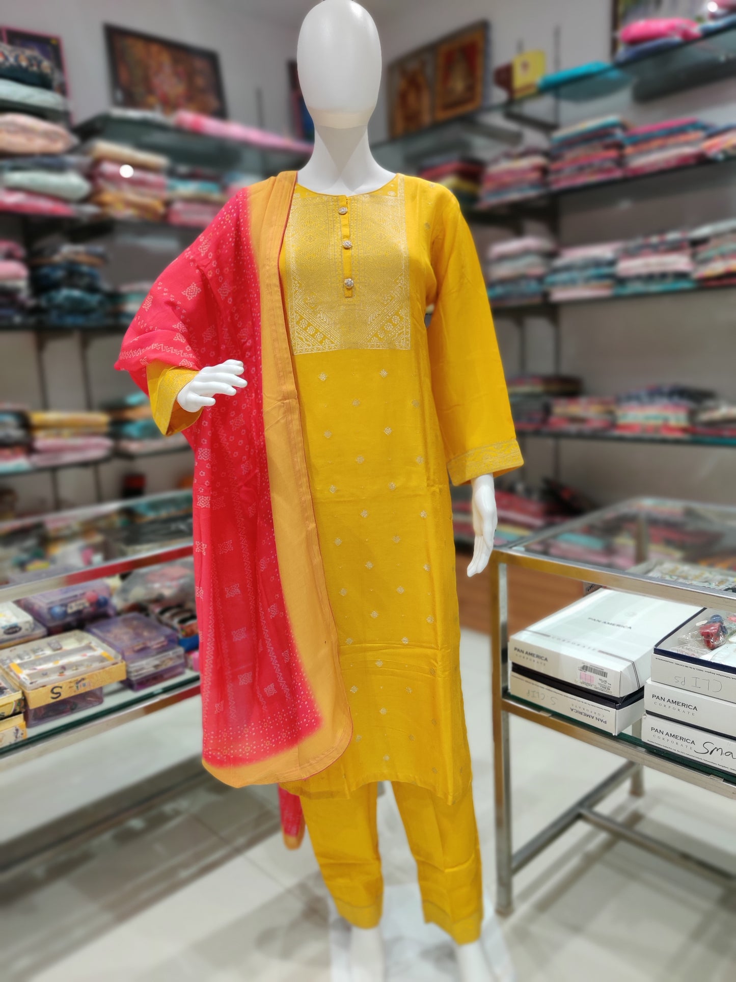 Buy Pure Silk Cotton Chudidar Set in India