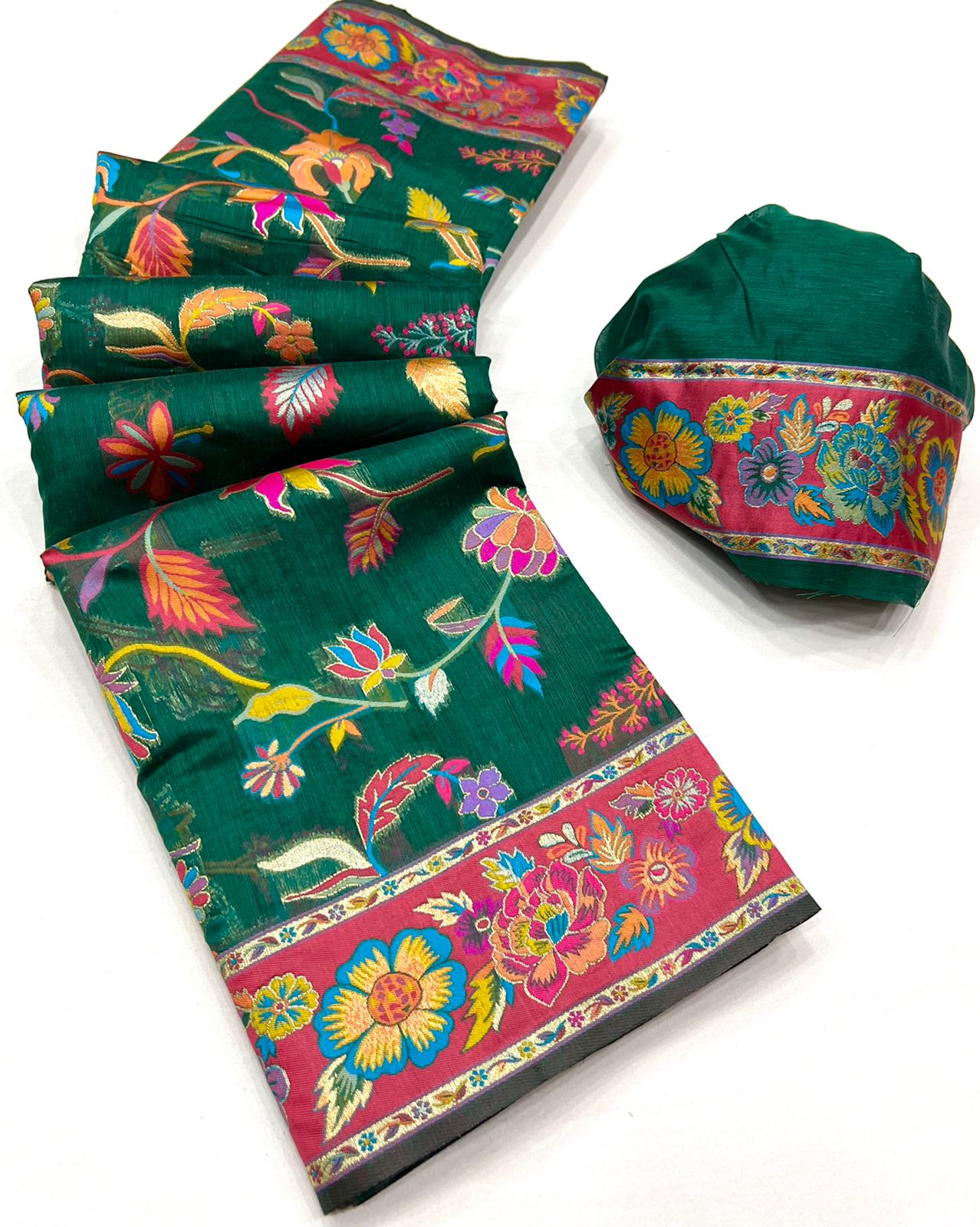 Kashmiri Modal Silk Handloom Weaving Sarees India